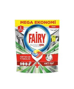 قرص ماشین ظرفشویی فیری FAIRY مدل PLATINUM PLUS بسته 75 عددی