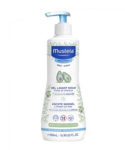 ژل شستشو ملایم سر و بدن کودک موستلا mustela حجم 500 میل