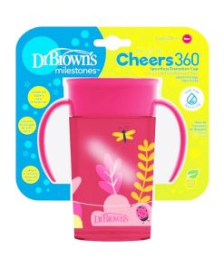 لیوان دسته دار 360 درجه دکتربراون DrBrowns طرح کفشدوزک 300 میل