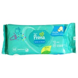 دستمال مرطوب پریما بسته 52 عددی