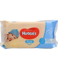 دستمال مرطوب 56 عددی درب دار هاگیز HUGGIES رنگ کرم