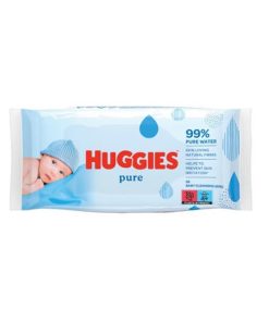 دستمال مرطوب 56 عددی درب دار هاگیز HUGGIES رنگ آبی