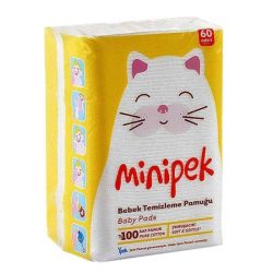 پد تمیز کننده پنبه ای نوزاد 60 عددی مینی پک minipek