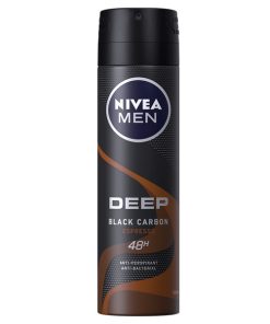 اسپری ضد تعریق مردانه نیوا nivea مدل Deep Black Carbon حجم 150 میلی لیتر