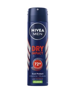 اسپری ضد تعریق مردانه نیوا nivea مدل Dry Impact 72h حجم 150 میلی لیتر