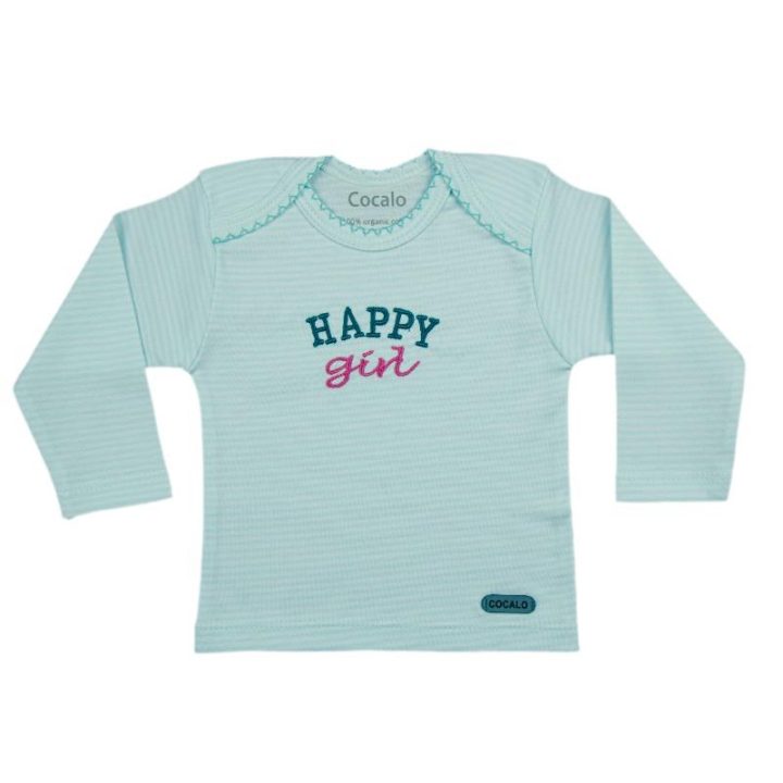 تی شرت دخترانه آستین بلند کوکالو Cocalo طرح Happy girl