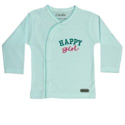 تی شرت آستین بلند جلو دکمه دار دخترانه کوکالو Cocalo مدل Happy girl
