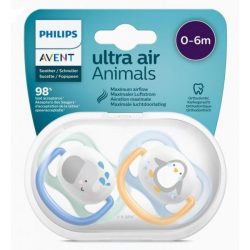 پستانک ارتودنسی فیلیپس اونت (Philips Avent) مدل Ultra Soft طرح نهنگ 0 تا 6 ماه