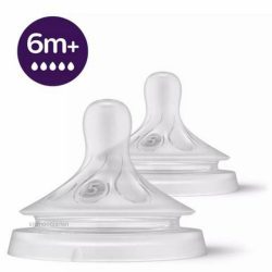 سر شیشه جدید نچرال جریان آهسته فیلیپس اونت (Philips Avent) +6 ماه (5 قطره)