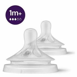 سر شیشه جدید نچرال جریان متوسط فیلیپس اونت (Philips Avent) +1 ماه (3 قطره)