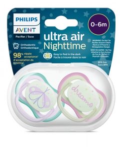 پستانک ارتودنسی فیلیپس اونت (Philips Avent) مدل Ultra air طرح پروانه 0 تا 6 ماه