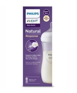 شیشه شیر طلقی ریسپانس فیلیپس اونت PHILIPS AVENT سرشیشه 4 قطره حجم  330 میل ( نسل جدید )