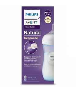 شیشه شیر طلقی Natural Response فیلیپس اونت PHILIPS AVENT آبی حجم  260 میل ( نسل جدید )