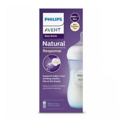 شیشه شیر طلقی Natural Response فیلیپس اونت PHILIPS AVENT آبی حجم  260 میل ( نسل جدید )
