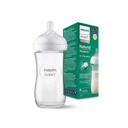 شیشه شیر نچرال پیرکس فیلیپس اونت PHILIPS AVENT سری Response حجم ۲۴۰ میل ( نسل جدید )