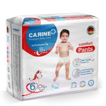پوشک شورتی کارین Carine سایز 6 بسته 28 عددی