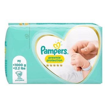 پوشک پمپرز ضد حساسیت سایز 0 بسته 32 عددی