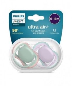 پستانک Ultra air فیلیپس اونت (Philips Avent) ارتودنسی سبز ، بنفش 6 تا 18 ماه