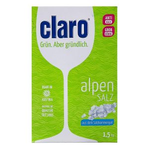 نمک ماشین ظرفشویی کلارو claro بسته 1500 گرمی