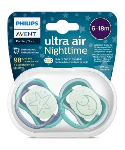 پستانک ارتودنسی ultra air شبرنگ فیلیپس اونت (Philips Avent) سایز ۶ تا ۱۸ ماه