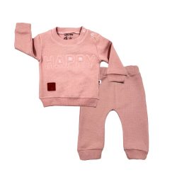 ست بلوز و شلوار بیسکوئیتی بیبی دی baby day صورتی
