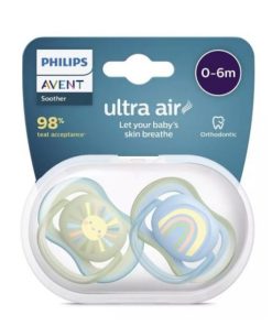 پستانک ارتودنسی فیلیپس اونت (Philips Avent) مدل Ultra air طرح رنگین کمان