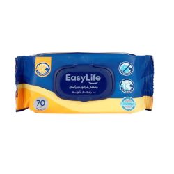 دستمال مرطوب بزرگسال ایزی لایف با رایحه بابونه 70 عددی