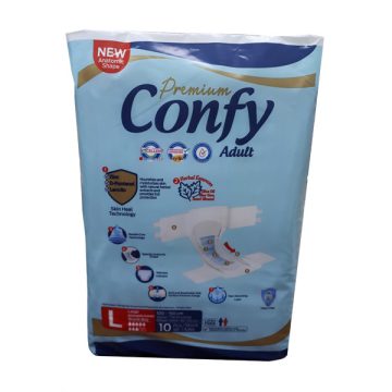 پوشک چسبی بزرگسال کانفی CONFY سایز L بسته 10 عددی