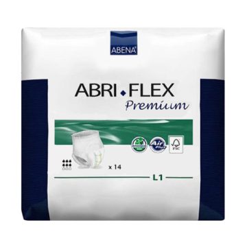 پوشک کامل بزرگسال ابری فلکس ABRI-FLEX سایز L1 بسته 14 عددی