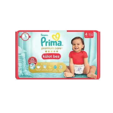 پوشک شورتی پریما سایز ۴ بسته 44 عددی
