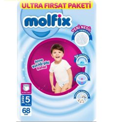 پوشک شورتی مولفیکس سایز 5 بسته 68 عددی